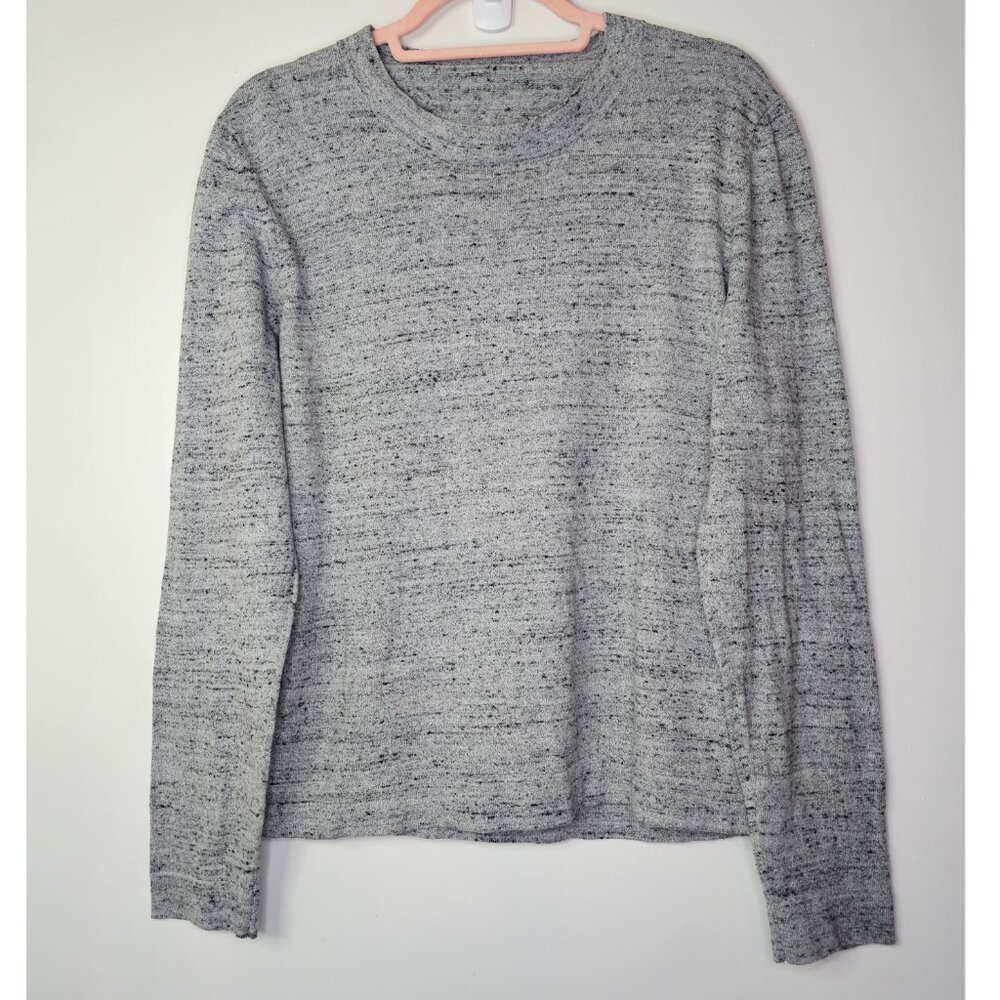 Sandro Paris Sweatshirt Long Sleeve Jersey Tee Pullover Top M Heather Grey